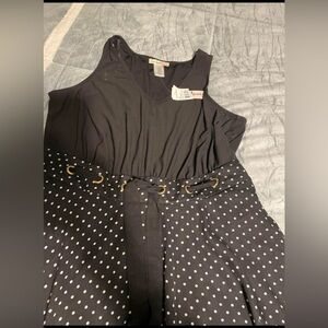 Sleeveless light weight polka dot dress